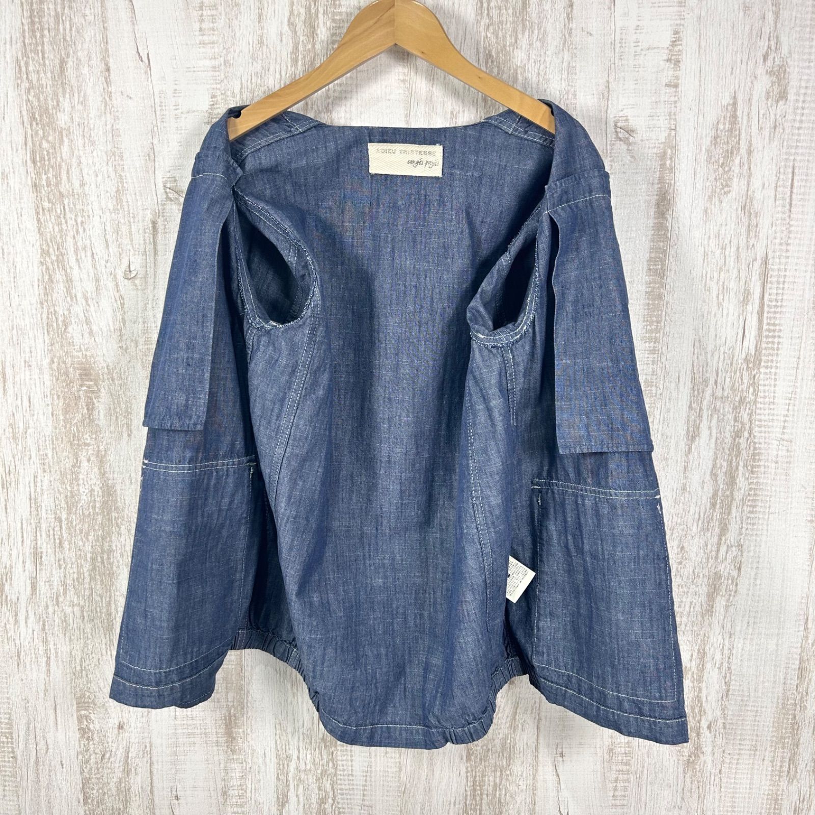 【美品】コンジェペイエ アデュートリステス デニムジャケット　コットンリネン conges payes ADIEU TRISTESSE コンジェペイエアデュートリステス