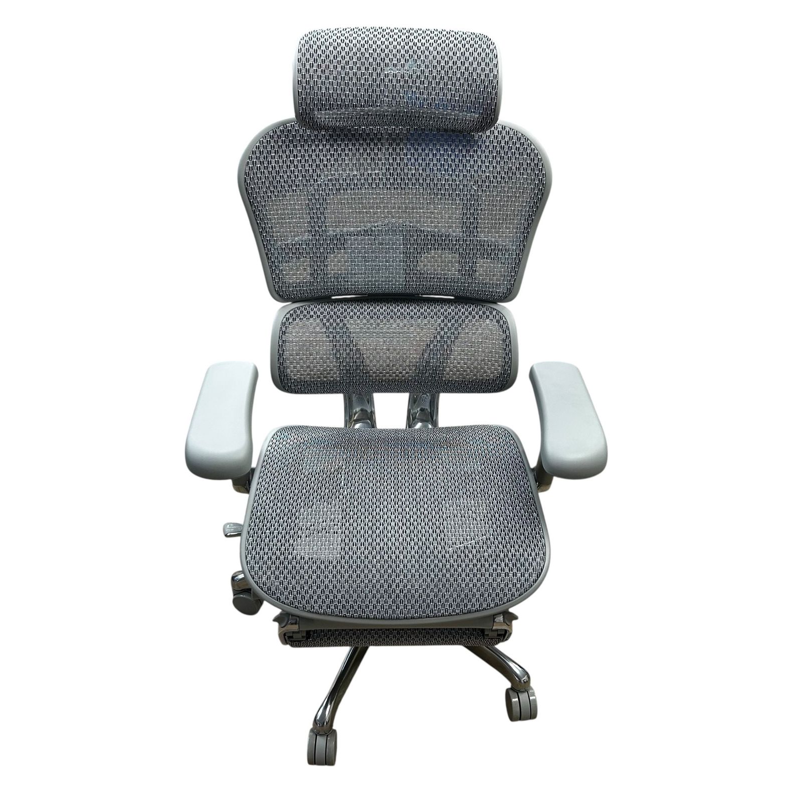 ▲ エルゴヒューマンプロ2 Ergohuman Pro 2 オットマン内蔵型 DR 高機能オフィスチェア メッシュ グレー 人間工学設計