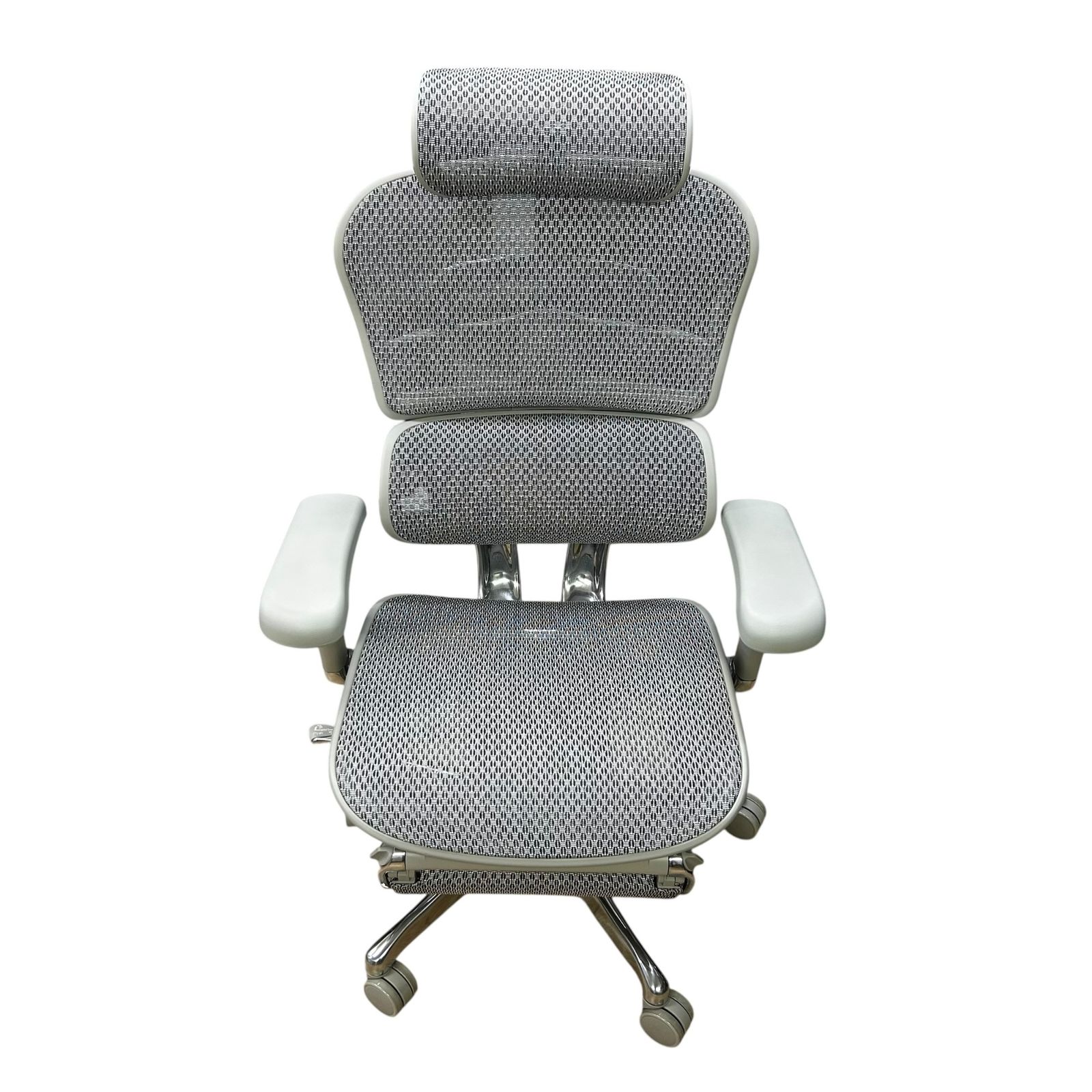 ▲ エルゴヒューマンプロ2 Ergohuman Pro 2 オットマン内蔵型 DR 高機能オフィスチェア メッシュ グレー 人間工学設計 可動アーム 昇降リクライニング機能付き2313528 2313528