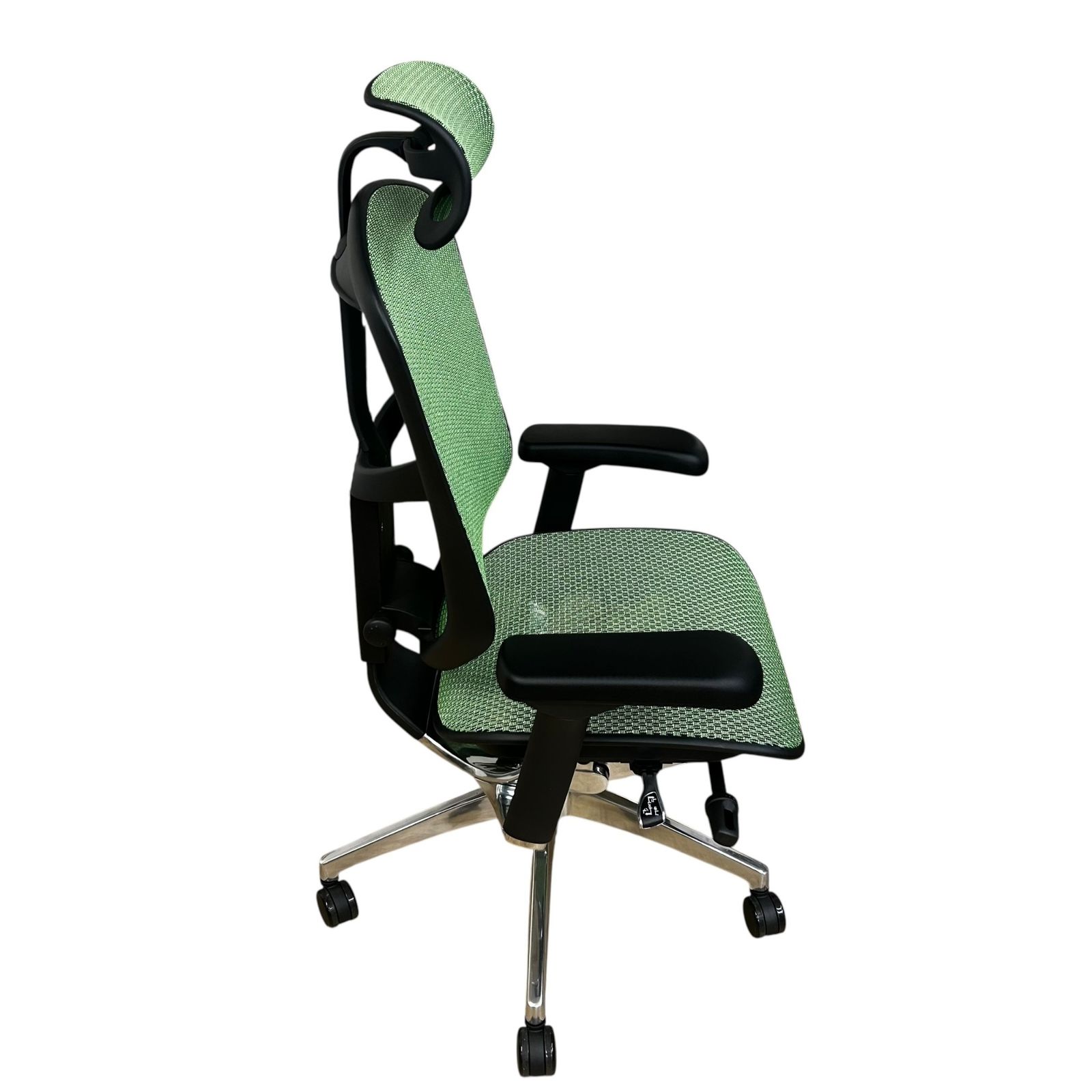  ▲ エルゴヒューマン エンジョイ2 ハイタイプ Ergohuman Enjoy 2 High Type オフィスチェア メッシュ ブラック×グリーン 人間工学設計 オフィスチェア ワークチェア 椅子 チェア
