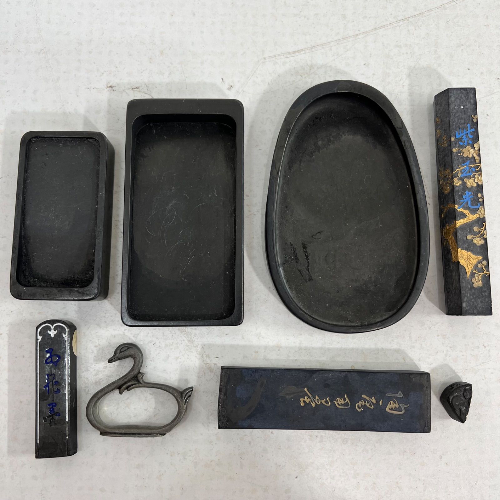 まとめ】書道セット 筆 硯 大正期古墨 ミニ書道具セット 墨 - メルカリ