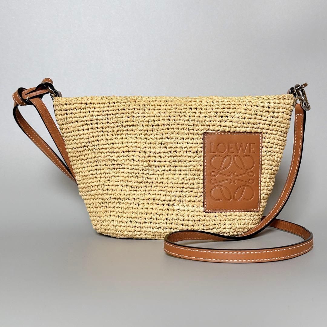 LOEWE / スリット ポシェットバッグ ショルダーバッグ かごバッグ