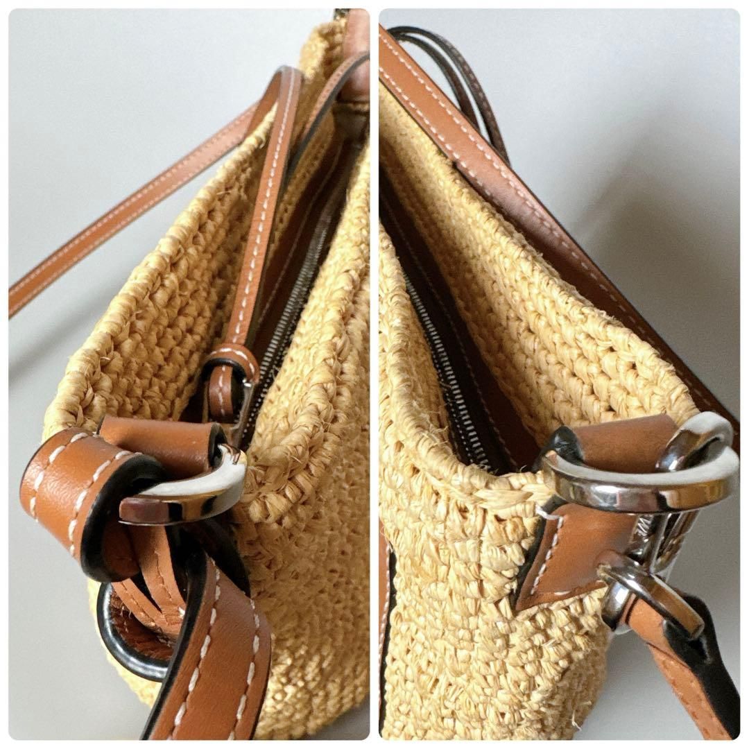 LOEWE / スリット ポシェットバッグ ショルダーバッグ かごバッグ