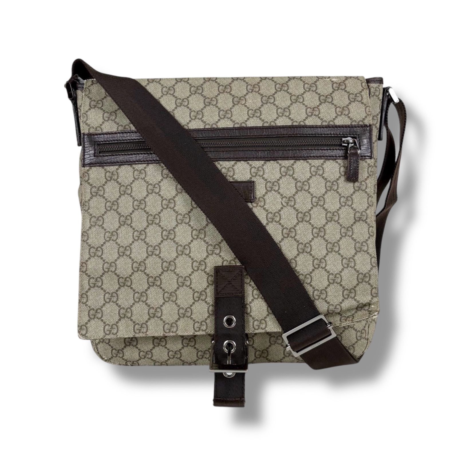 GUCCI グッチ　ハンドバッグ ビジネスバッグ ロゴ GGスプリーム　PVC グッチ GUCCI GGスプリーム クロスボディバッグ メッセンジャーバッグ