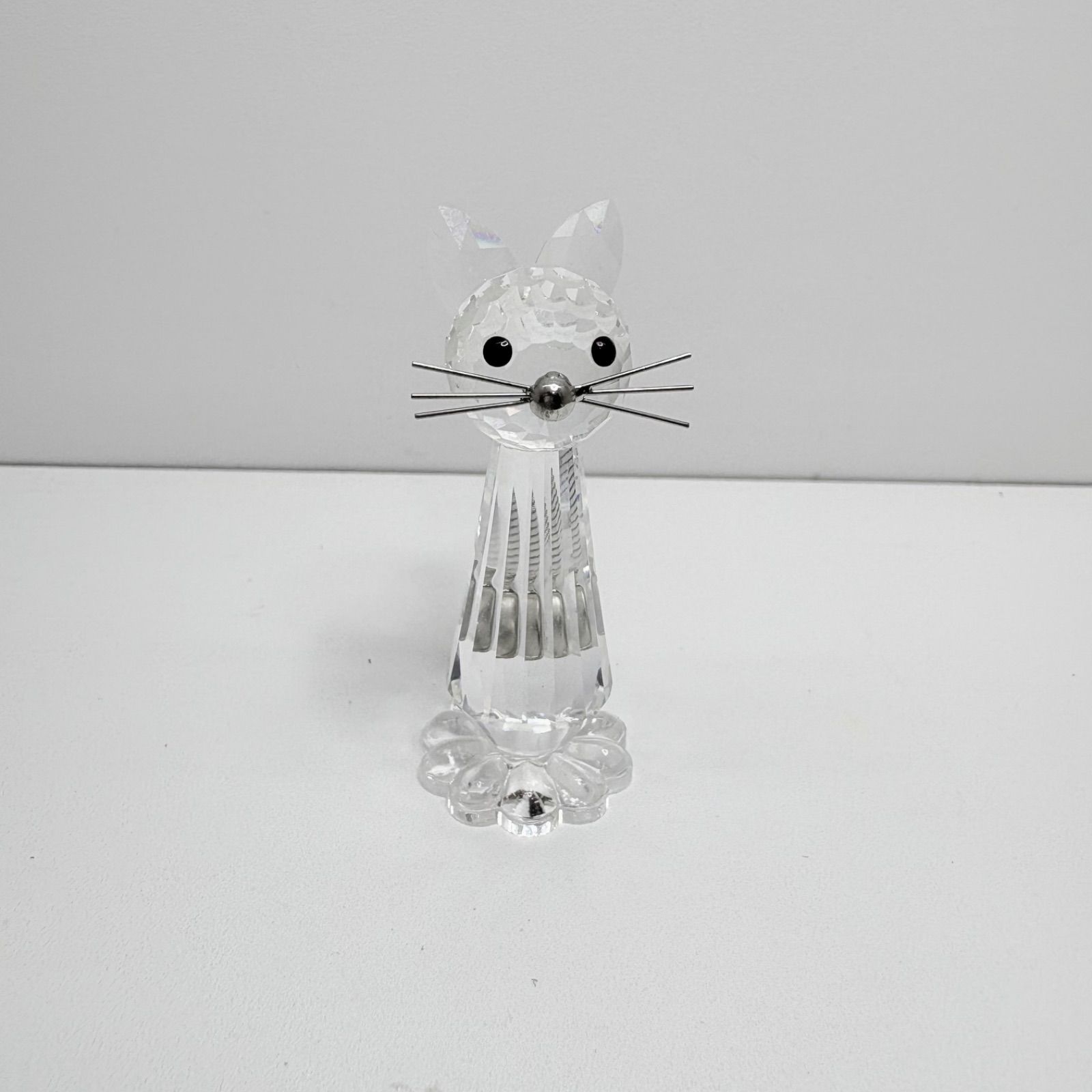  スワロフスキー 置物 レプリカ3点セット ネコ ネズミ ハリネズミ ミラー台付 ? 壁面ラック 置物 インテリア小物