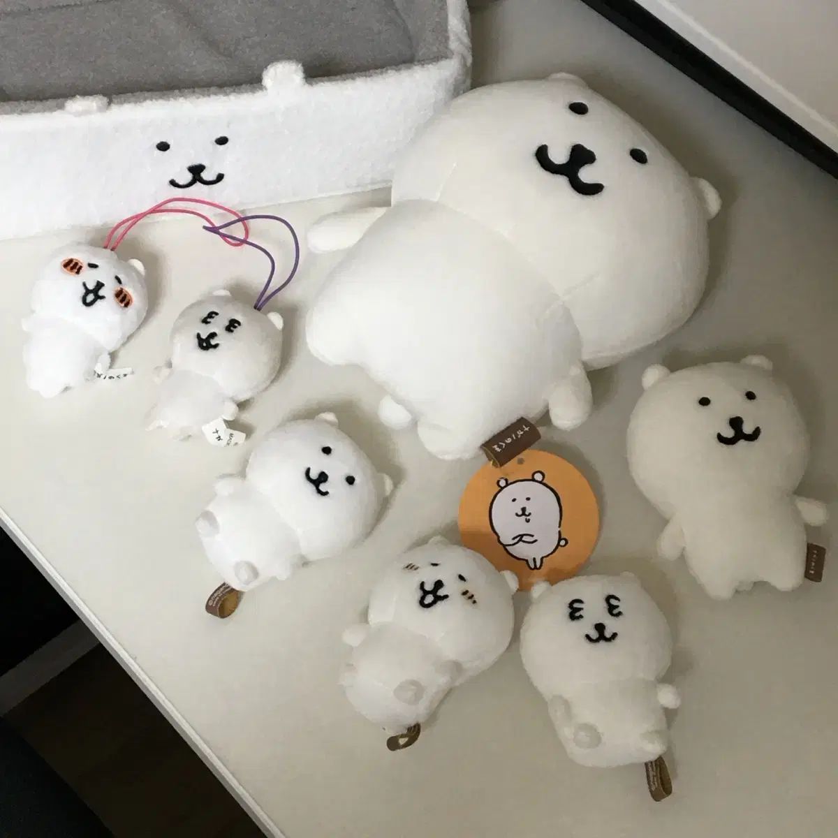 まとめ)自分ツッコミくま ぬいぐるみ 収納 キーホルダー 自分ツッコミ