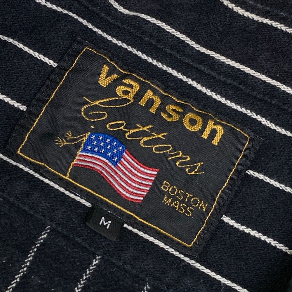 VANSON バンソン 2WAYオールインワン つなぎ ヒッコリーストライプ
