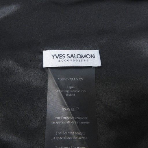 yves salomon（イヴサロモン） マフラー・ブラック ラビットファー イヴサロモン YVES SALOMON accessoires 美品 ラビットファー マフラー