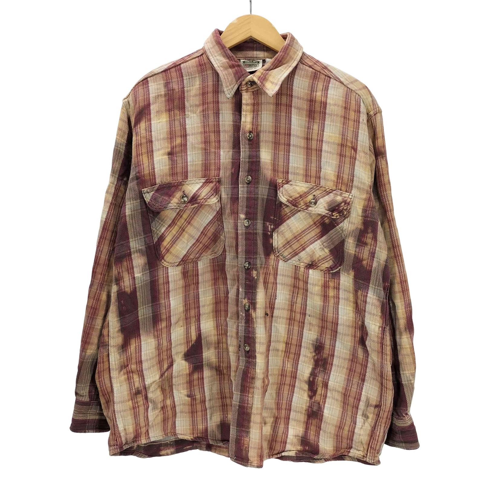 ファイブブラザー FIVE BROTHER 90S USA製 チェック ヘビー ネルシャツ