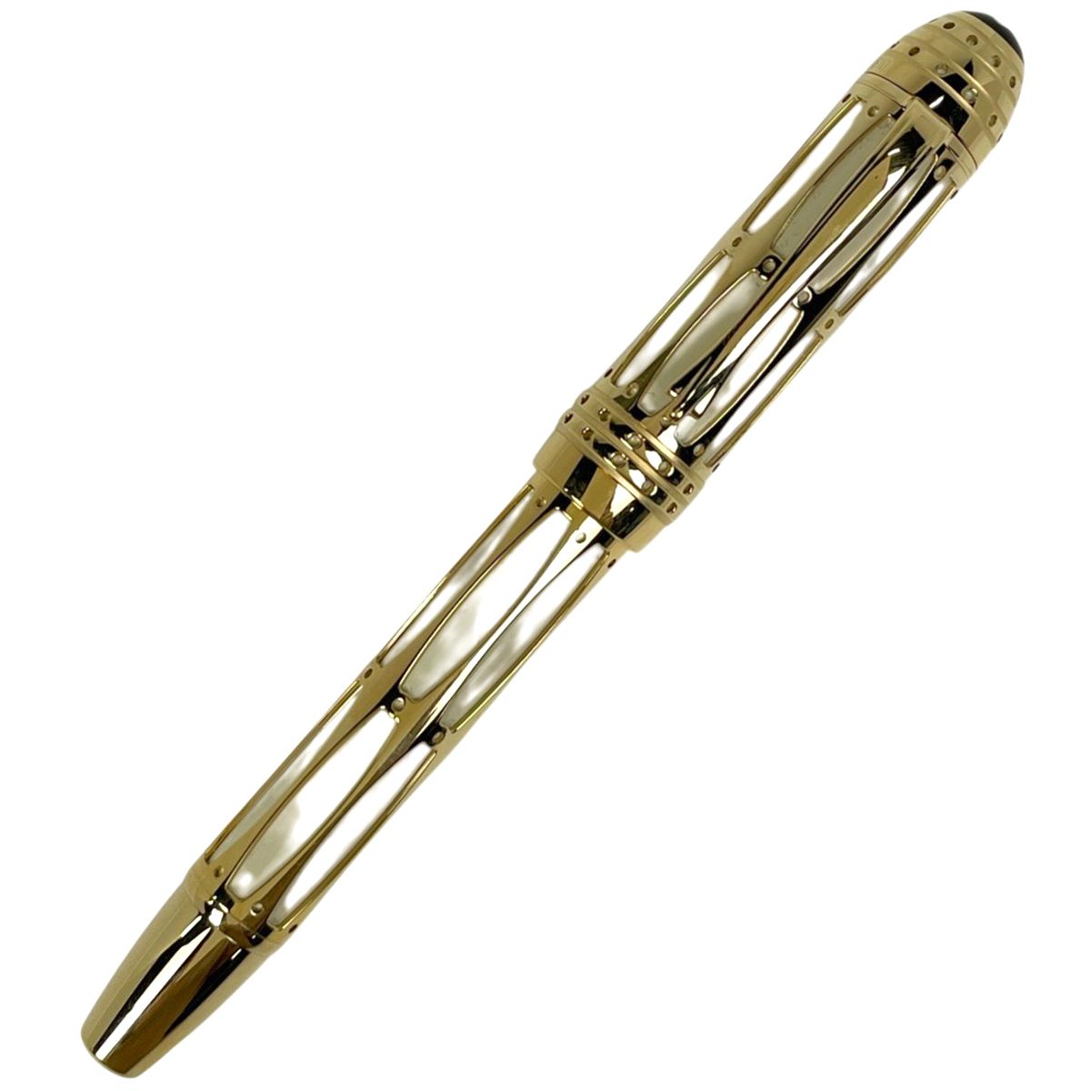 モンブラン MONTBLANC パトロン オブ アート 2005年 ユリウス II世 ゴールドプレート 筆記具 文房具 万年筆 GP レジン ゴールド ホワイト レディース 【】