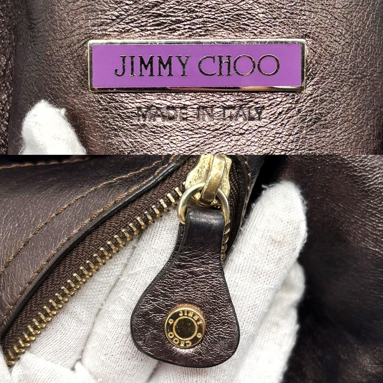 良品】 Jimmy Choo ジミーチュウ トートバッグ ハンド 編み込み オール 