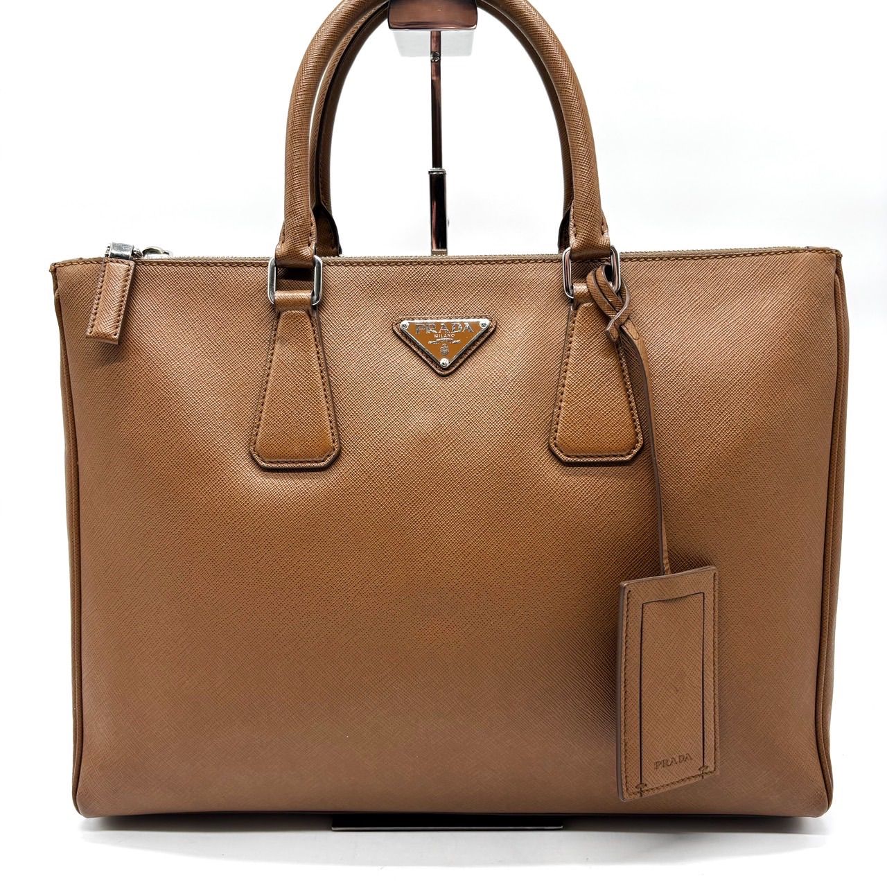 良品】prada Y2K triangleplate 2way shoulderbag saffianoleather 