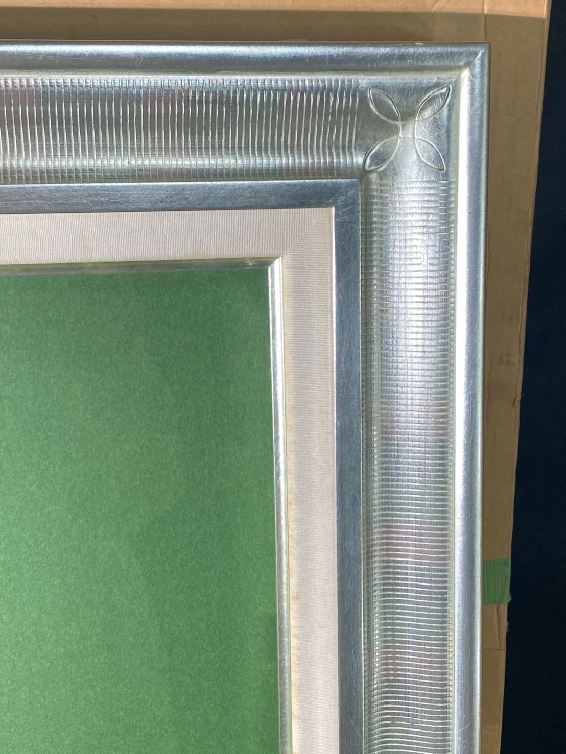 額縁 空額 F8号 シルバー 油彩額縁 油絵額縁 油彩用 油絵用 キャンバス