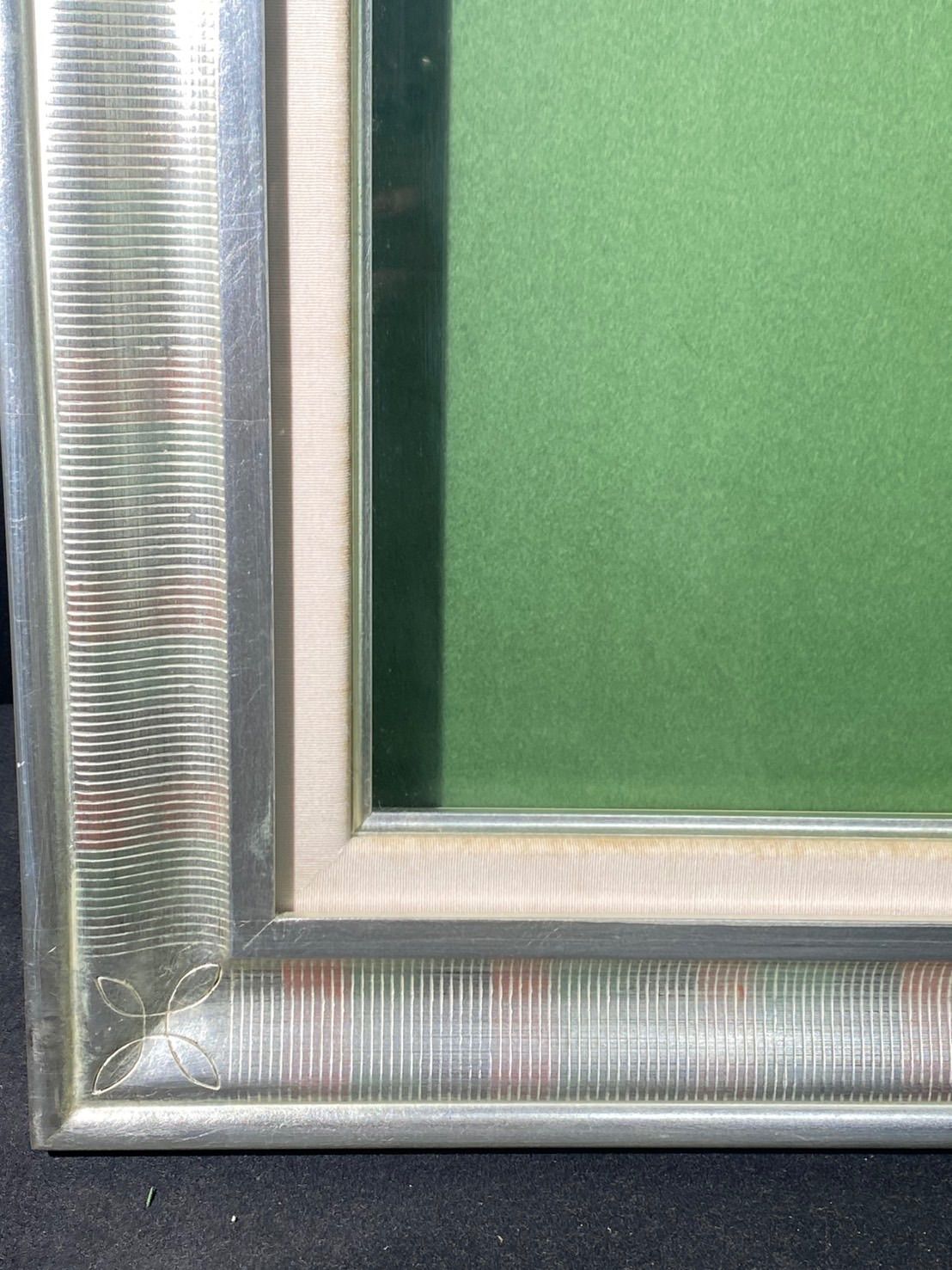 額縁 空額 F8号 シルバー 油彩額縁 油絵額縁 油彩用 油絵用 キャンバス