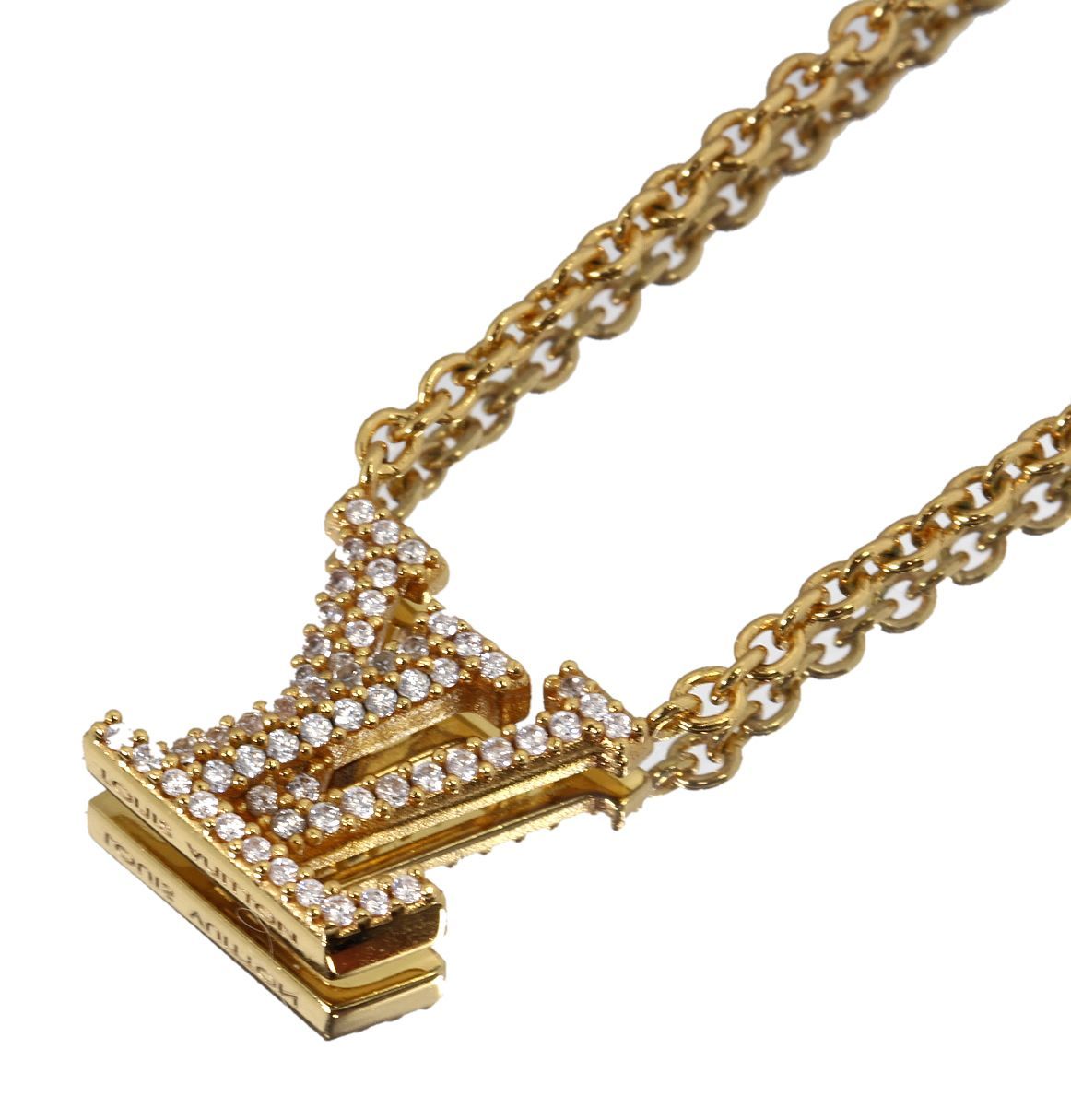 美品 ルイヴィトン コリエ LV アイコニック ネックレス M00596 GP