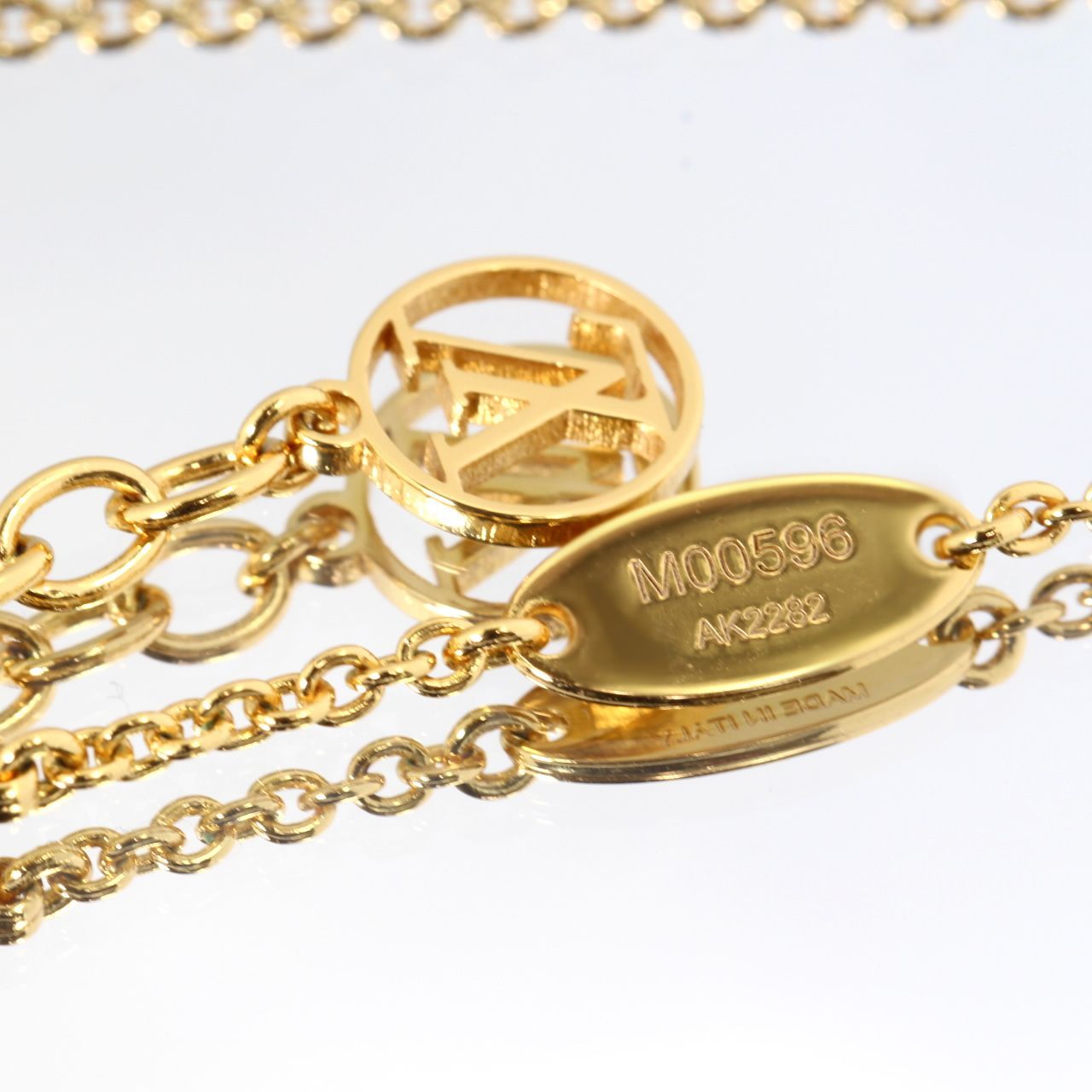 美品 ルイヴィトン コリエ LV アイコニック ネックレス M00596 GP