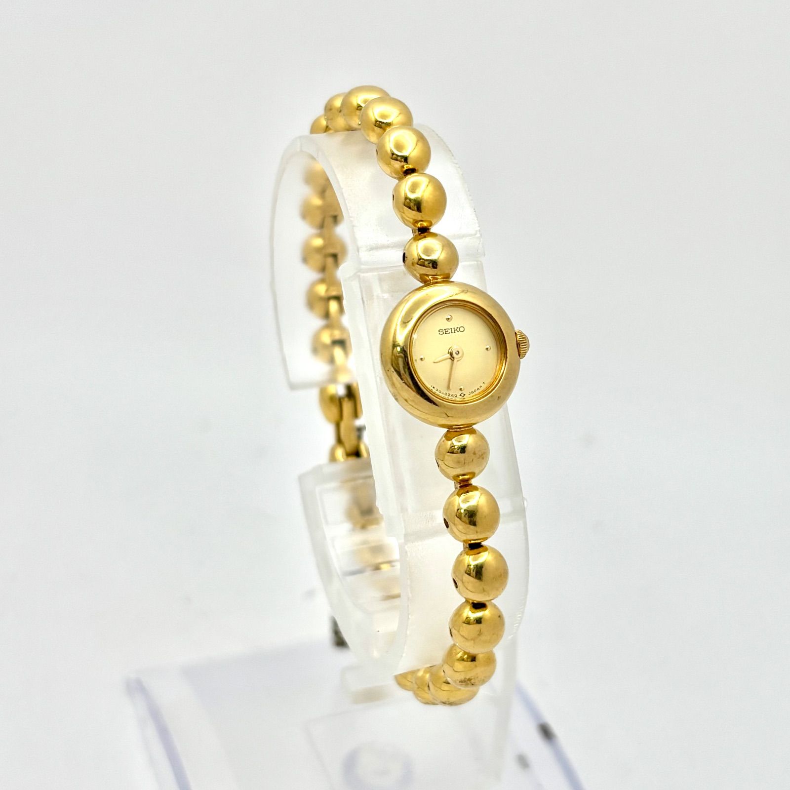 新品電池】SEIKO セイコー レディース 腕時計 ゴールド 1E20-0070