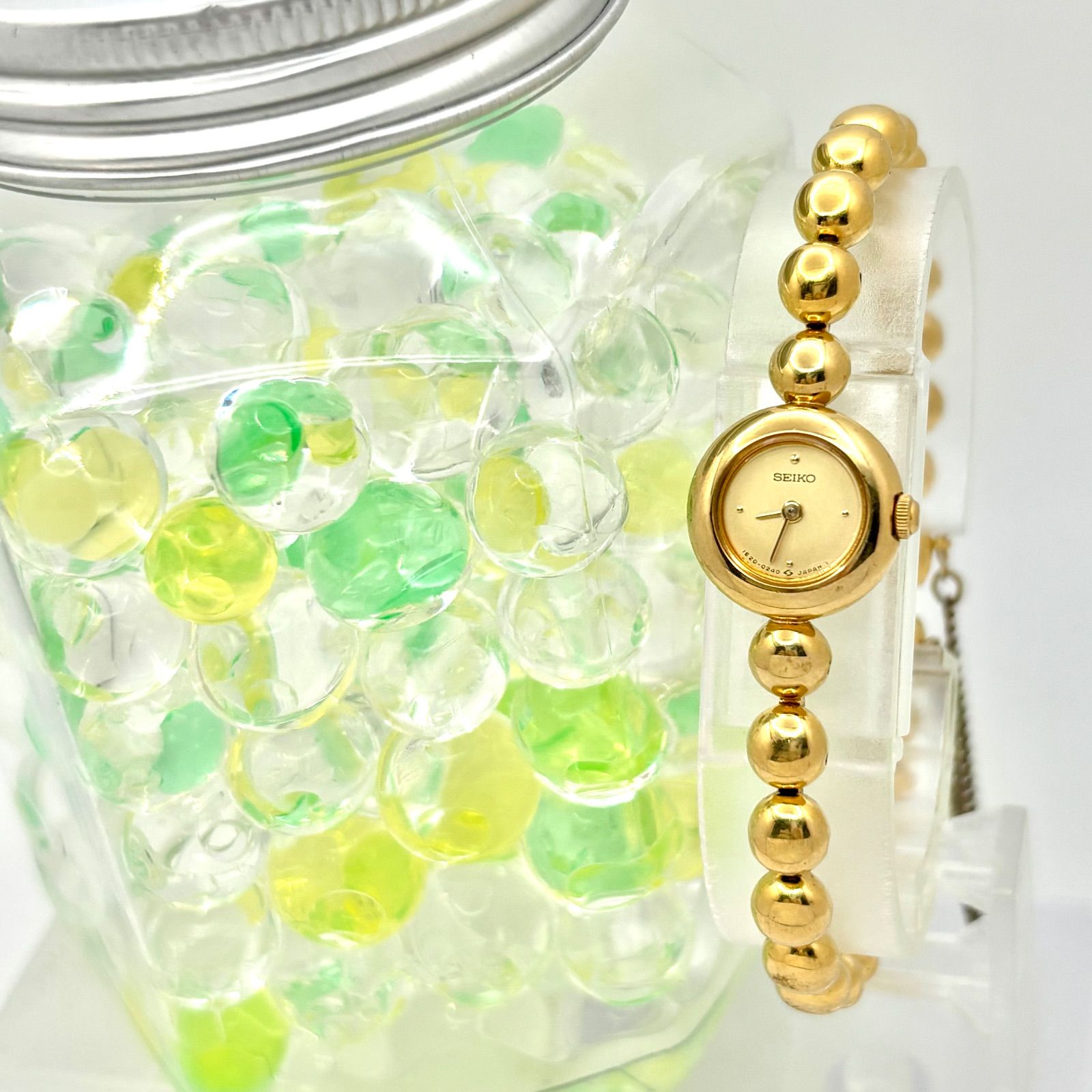 新品電池】SEIKO セイコー レディース 腕時計 ゴールド 1E20-0070