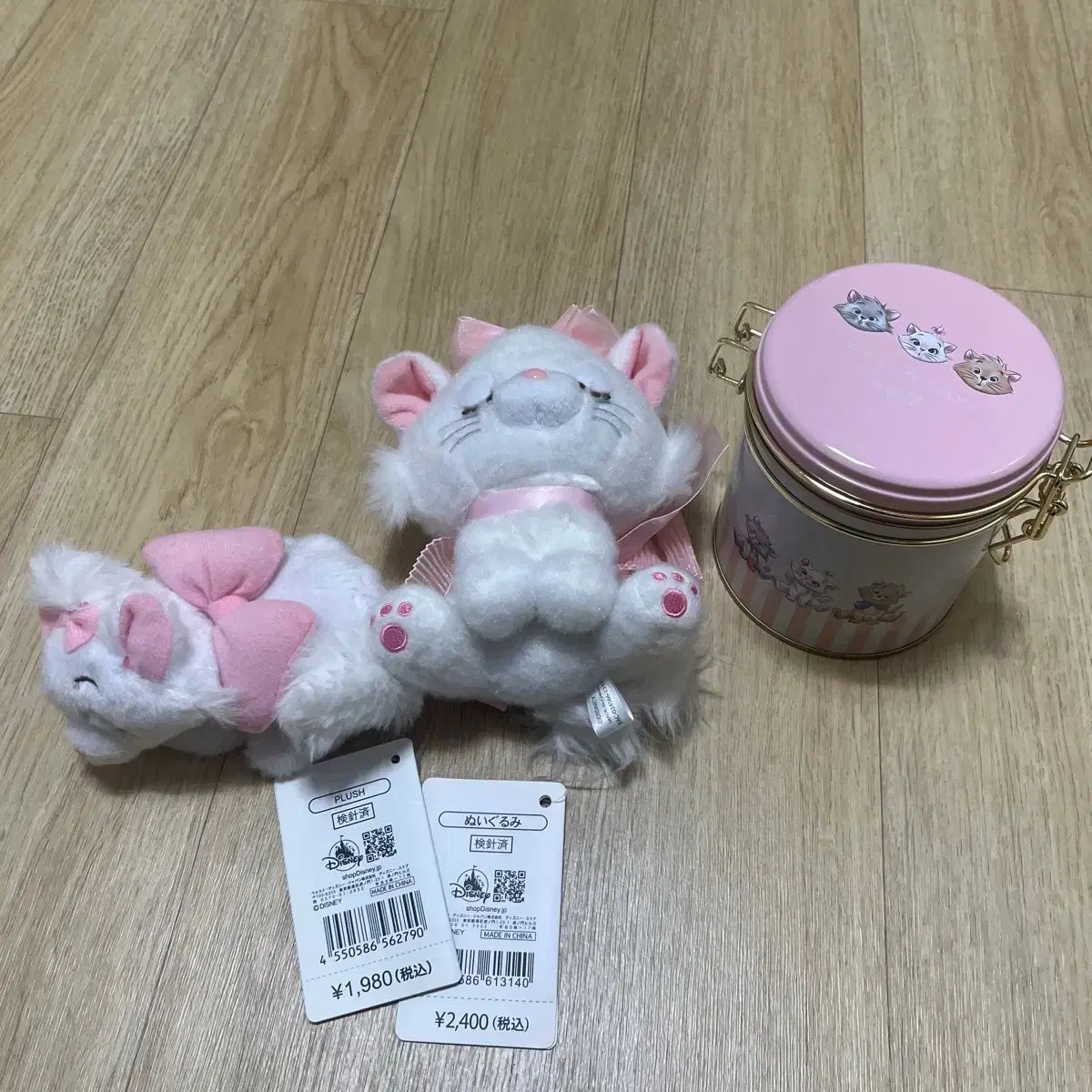 ④専用出品 ディズニー Aristocats マリー ぬいぐるみ + ティンケース セット