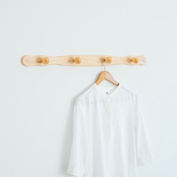 コートハンガー(端波型) ハンガー 壁掛け 壁面収納 帽子掛け ウォールハンガー フック 日本製 ひとり暮らし