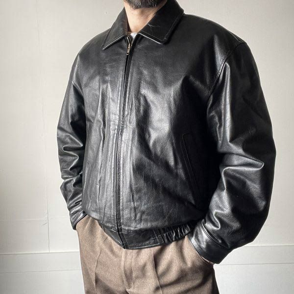 美品 ST JOHN'S BAY レザー ジャケット 黒 M ブラック セントジョンズ