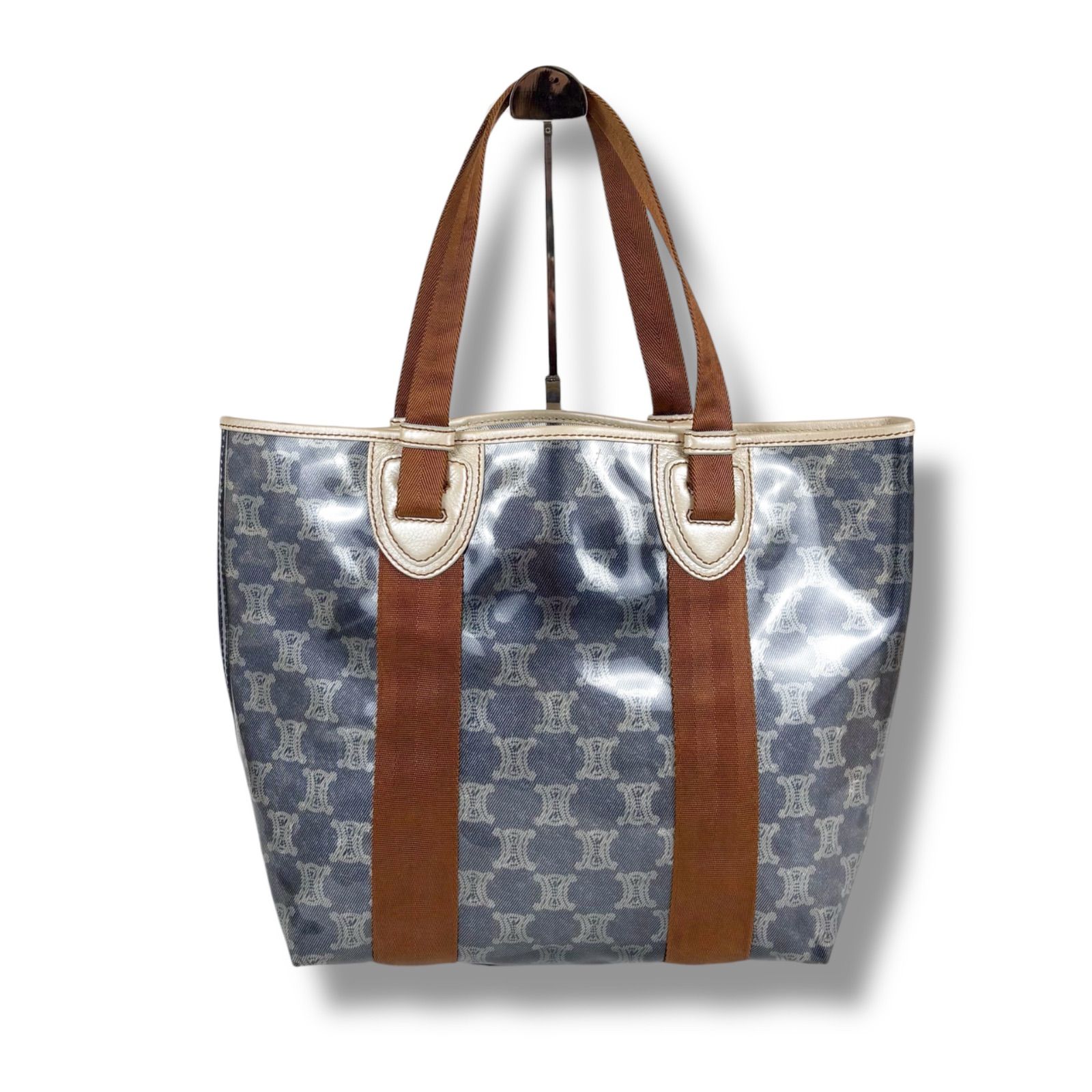 セリーヌ CELINE パリマカダム トリオンフ柄 トートバッグ ポーチ付き 