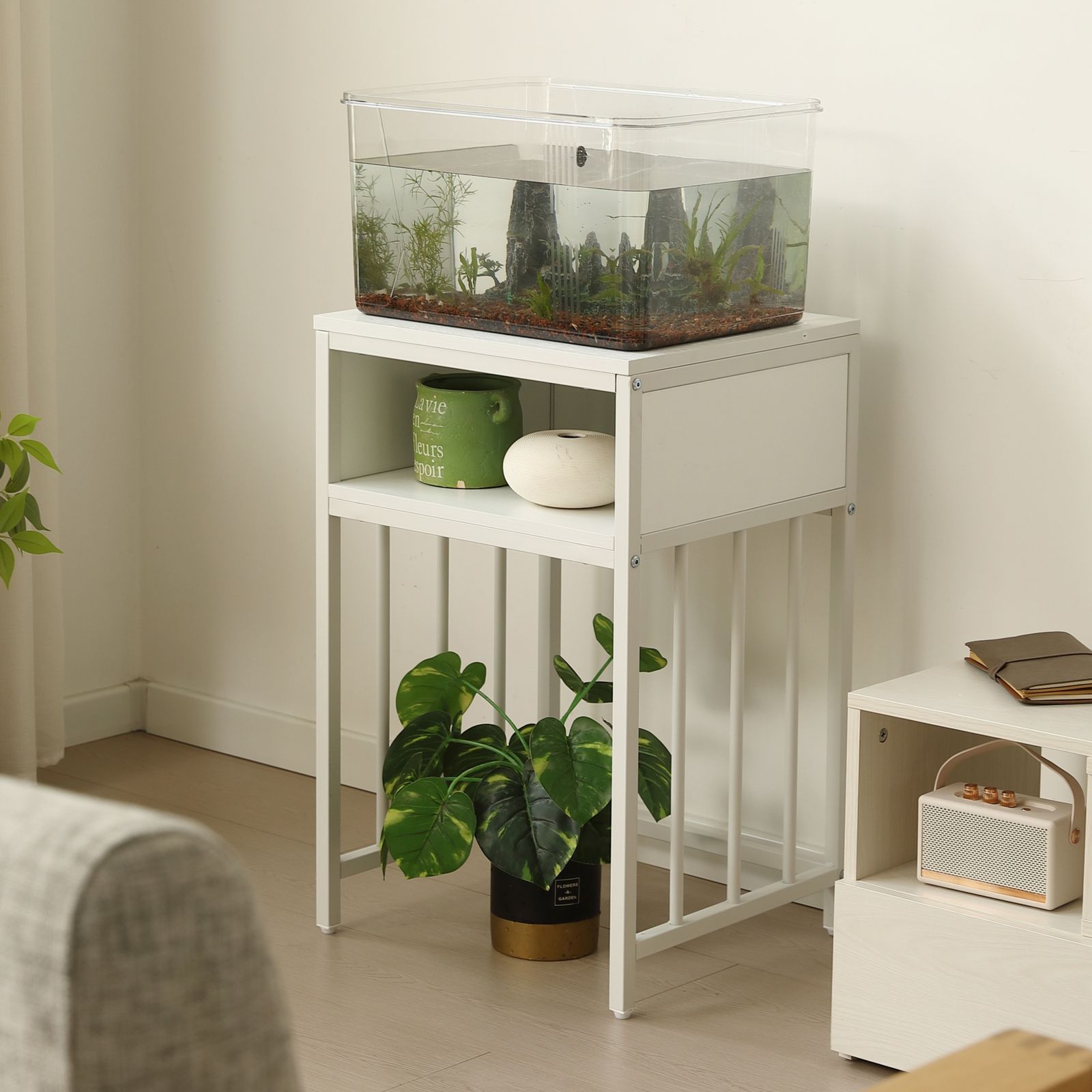 【ナチュラル・45cm*40cm】水槽台 水槽スタンド 耐荷重100kg 収納棚 水槽台 水槽スタンド 45cm*40cm 耐荷重100kg 収納棚 二段 幅45cm