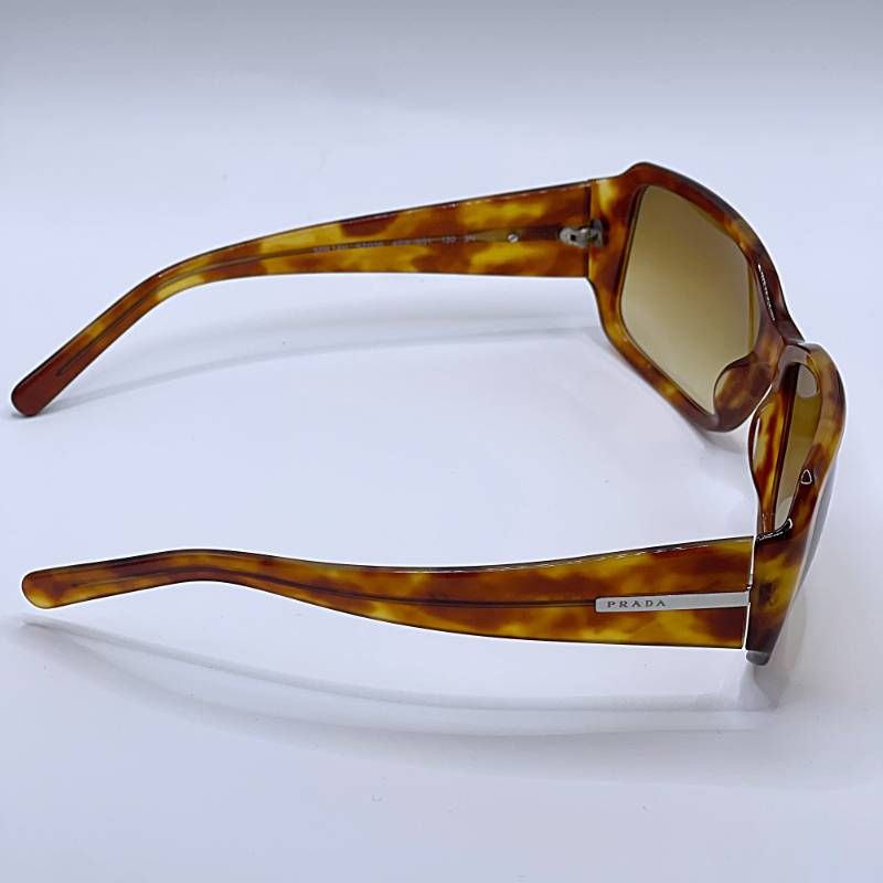 美品 プラダ PRADA サングラス べっ甲 サイドロゴ ブラウン系 茶色