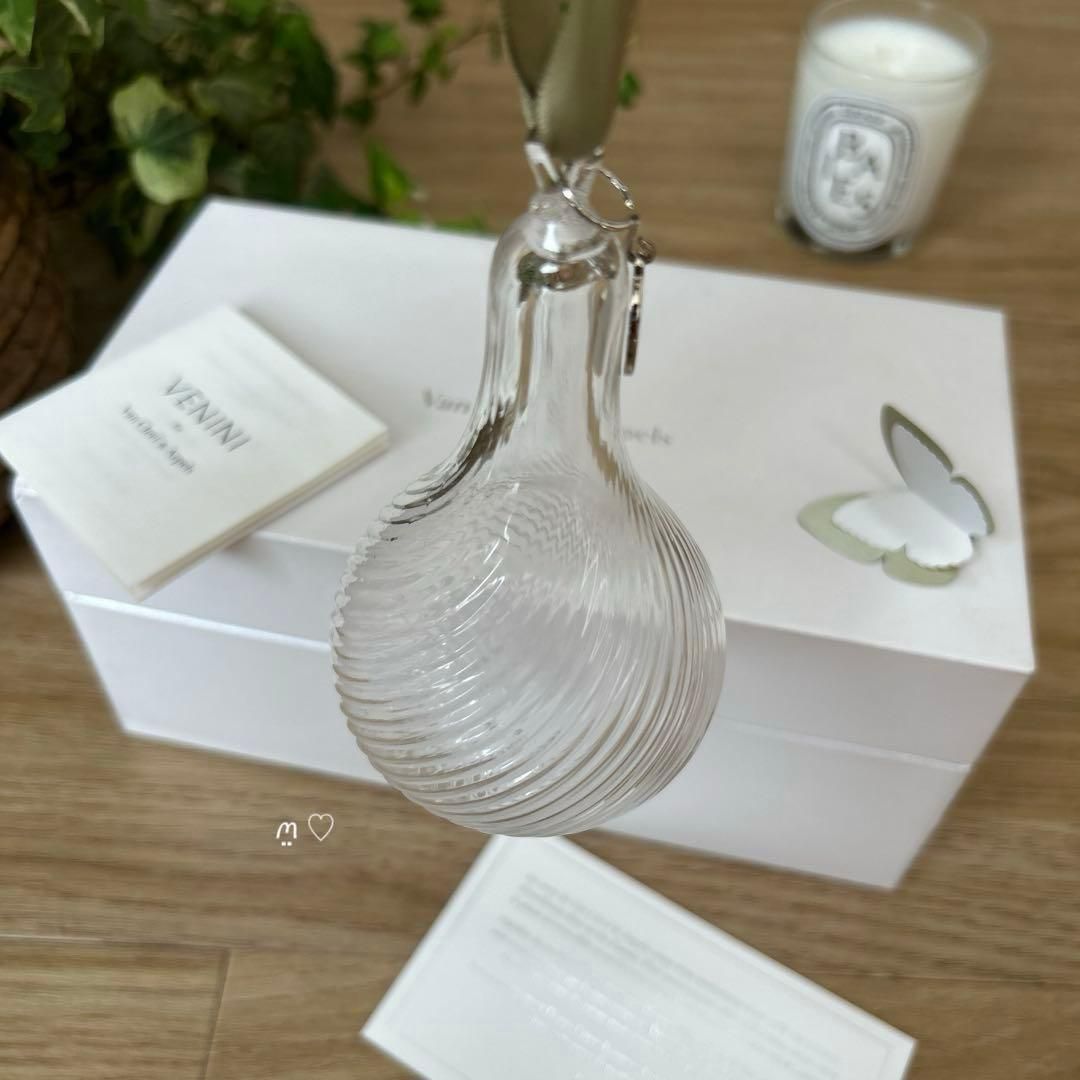 ヴァンクリーフ&アーペル ノベルティVENINIガラス製オーナメント2個組