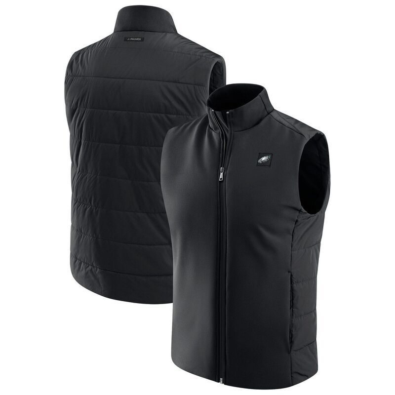 アンブランデッド メンズ アウター ジャケット・ブルゾン ベスト Unbranded Mens J Palmer Black Philadelphia Eagles Front Office FullZip Vest Eag Black ブラック ブルゾン アウター Assorted Padded Jacket &frasl; アソートパテッド