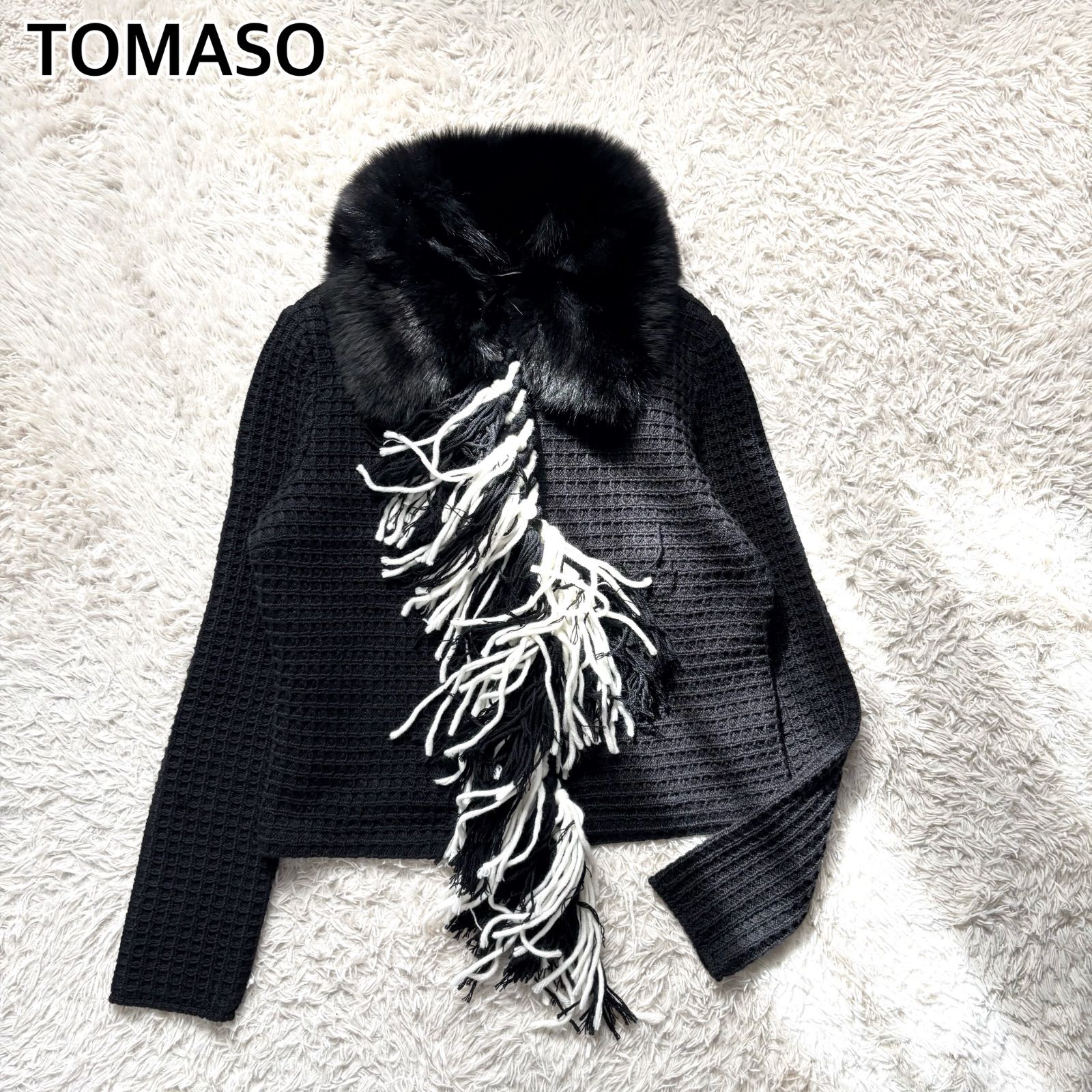 レディース 美品 TOMASO トマソ フォックスファー 取り外し可能 2way 