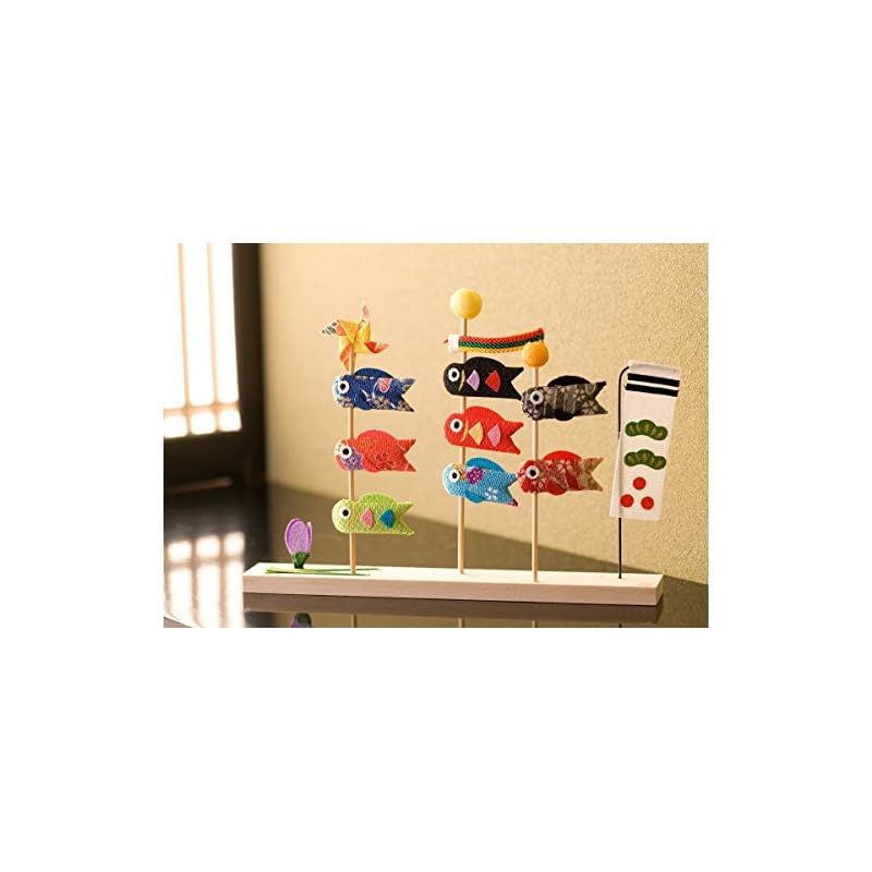 新品】 リュウコドウ 五月人形 三本立ち 鯉のぼり 間口21cm x 奥行3cm