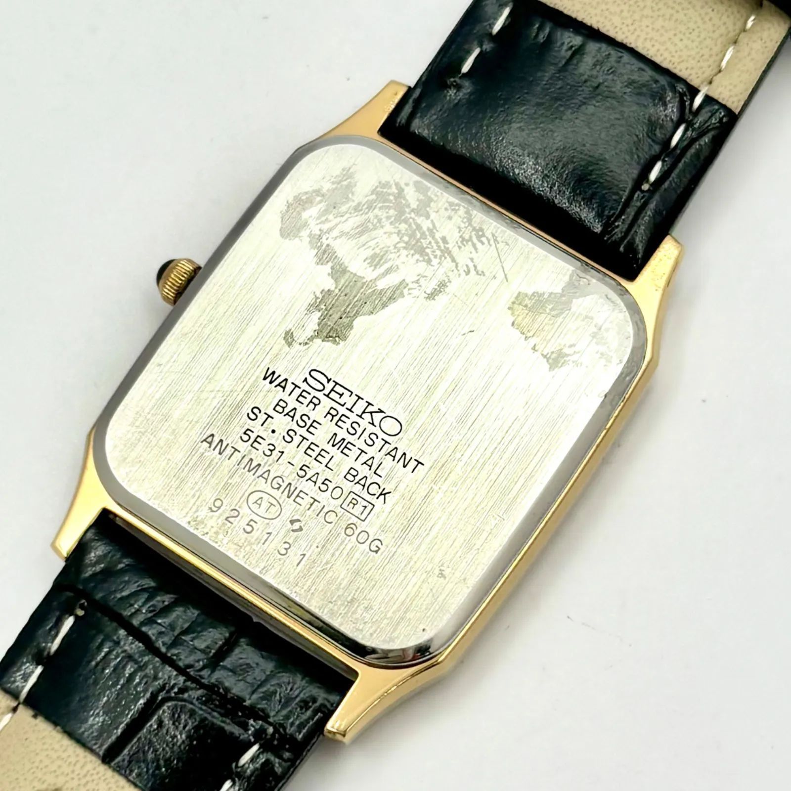 稼働】SEIKO セイコー クオーツ 5E31-5A50 ゴールド×シルバー SS 