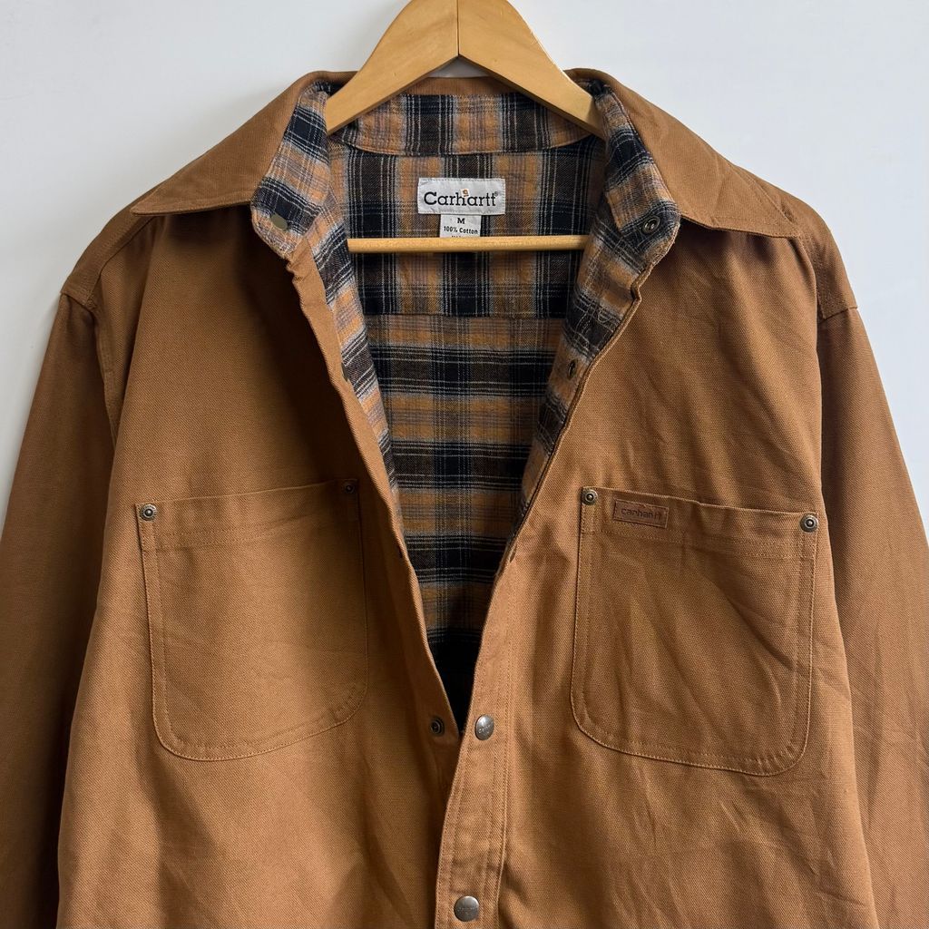 Carhartt カーハート ダック地シャツジャケット 裏地チェック柄