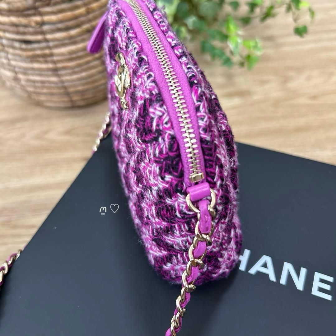 新品CHANELシャネル ツイードショルダーバッグ 斜めがけ VIPイヤー