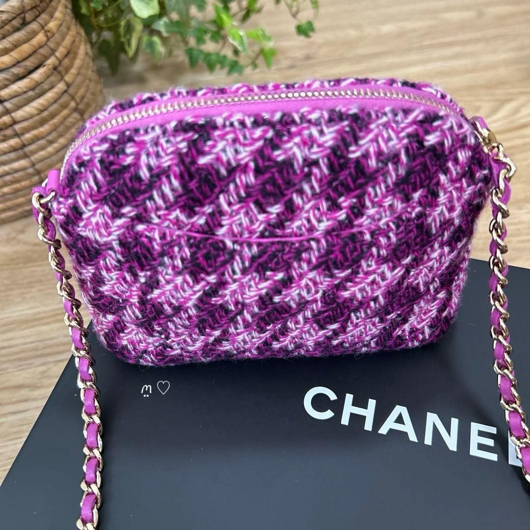 新品CHANELシャネル ツイードショルダーバッグ 斜めがけ VIPイヤー
