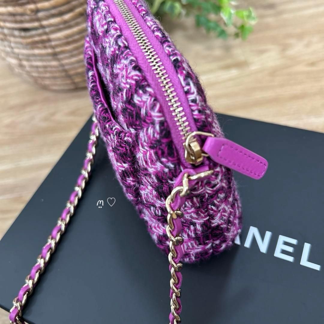 新品CHANELシャネル ツイードショルダーバッグ 斜めがけ VIPイヤー