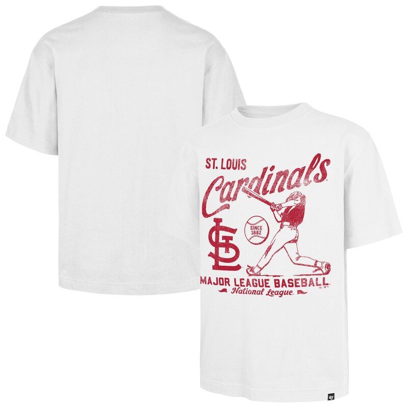 フォーティセブンブランド メンズ トップス Tシャツ 47 Brand Mens 47 White St Louis Cardinals Regional Batter Foundation TShirt Crd White ホワイト