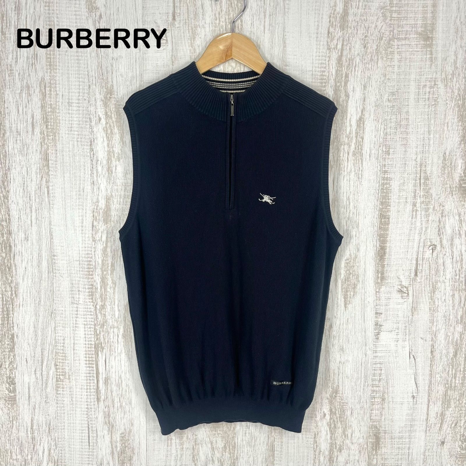 BURBERRY GOLF バーバリーゴルフ ホース ロゴ刺繍 ハーフジップアップ 