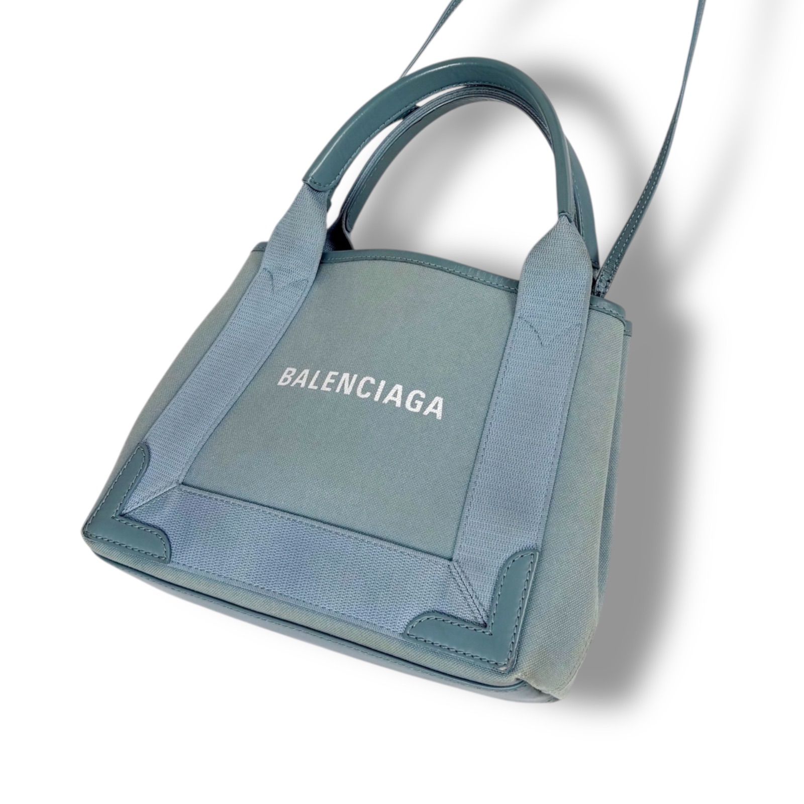バレンシアガ BALENCIAGA ネイビーカバスXXS ミニトートバッグ