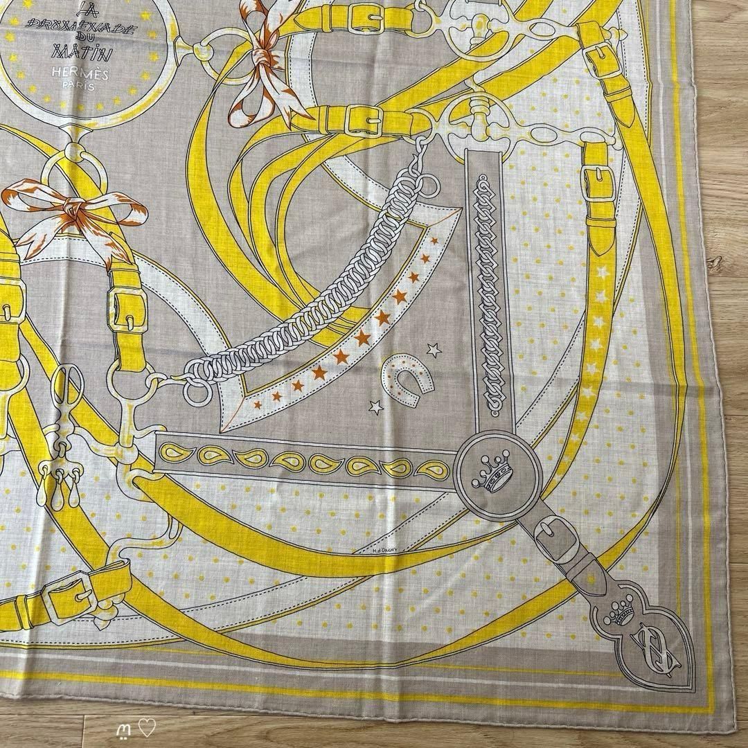 HERMESエルメス カレジェアン 140 朝の散歩バンダナ カシシル ベージュ