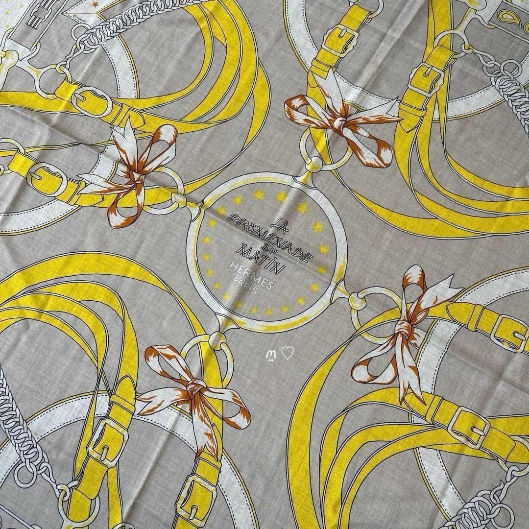 HERMESエルメス カレジェアン 140 朝の散歩バンダナ カシシル ベージュ