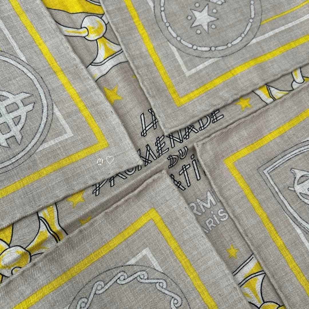 HERMESエルメス カレジェアン 140 朝の散歩バンダナ カシシル ベージュ