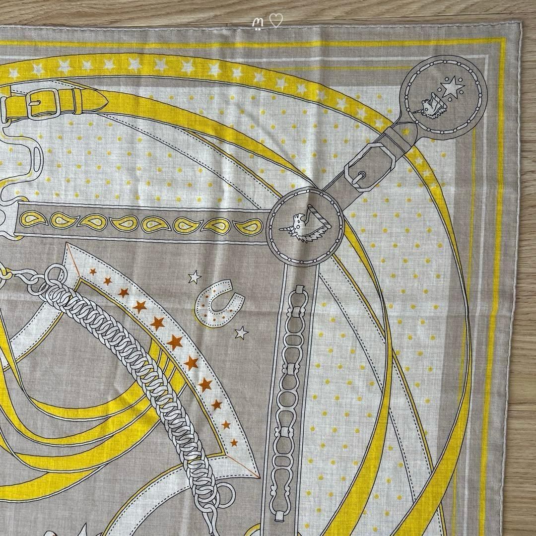 HERMESエルメス カレジェアン 140 朝の散歩バンダナ カシシル ベージュ