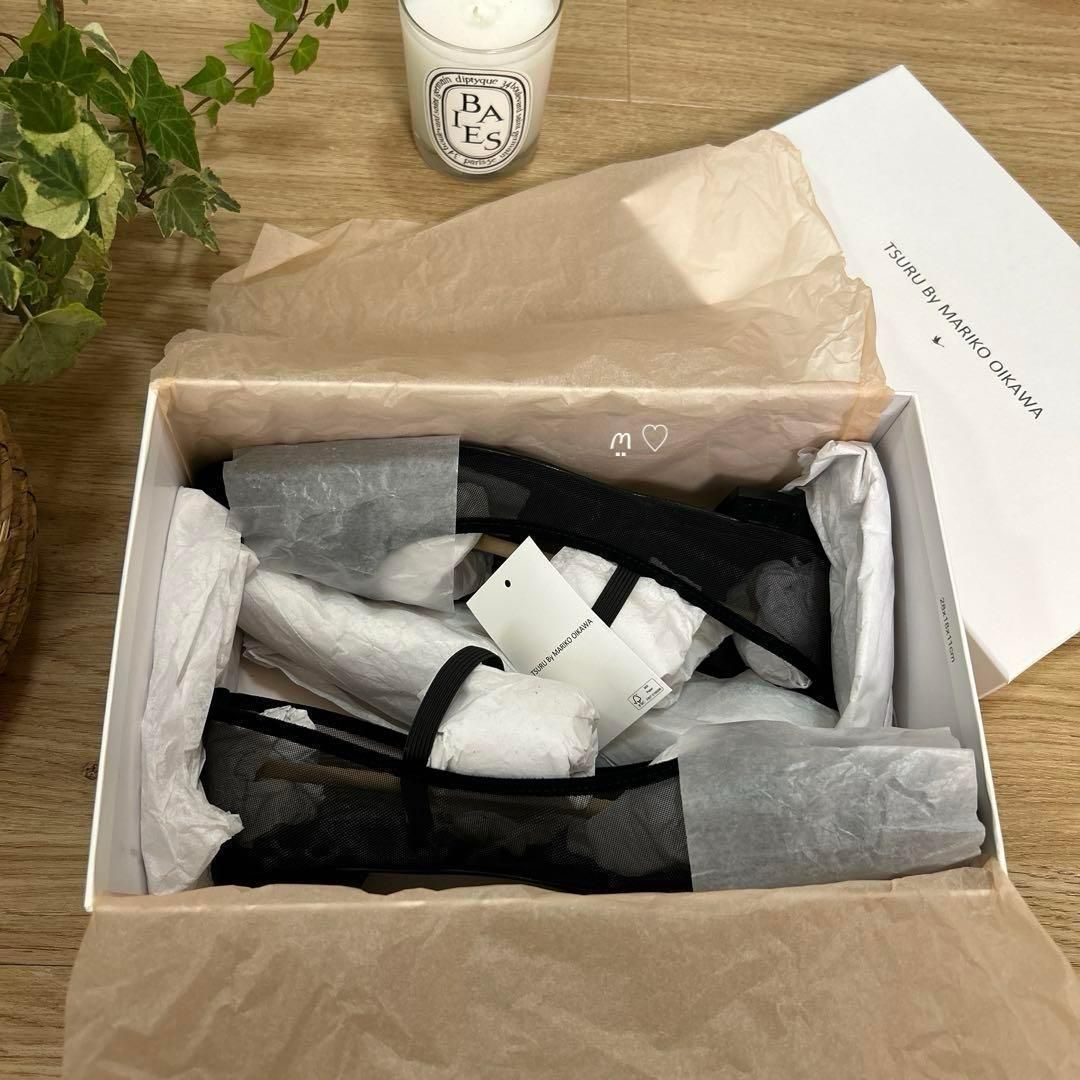 新品ツルバイマリコオイカワ メッシュフラットシューズTasso 38 24.5