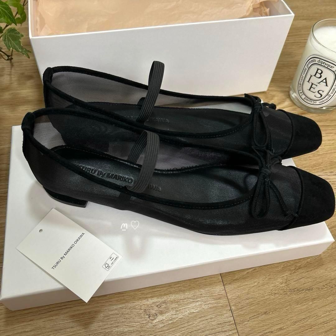 新品ツルバイマリコオイカワ メッシュフラットシューズTasso 38 24.5