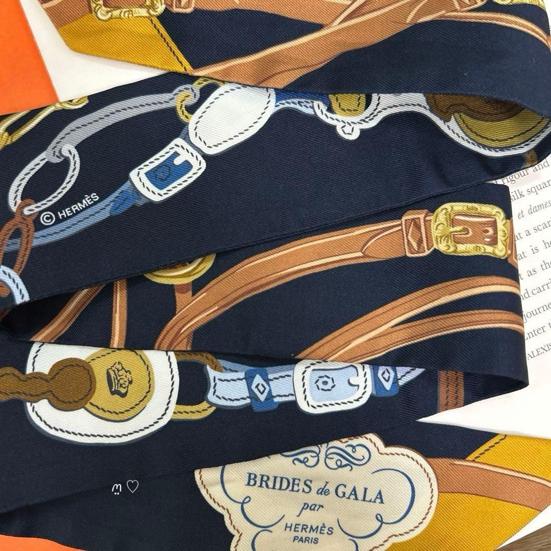 HERMES エルメス ツイリー ブリッドドゥガラアップリケピケ シルク