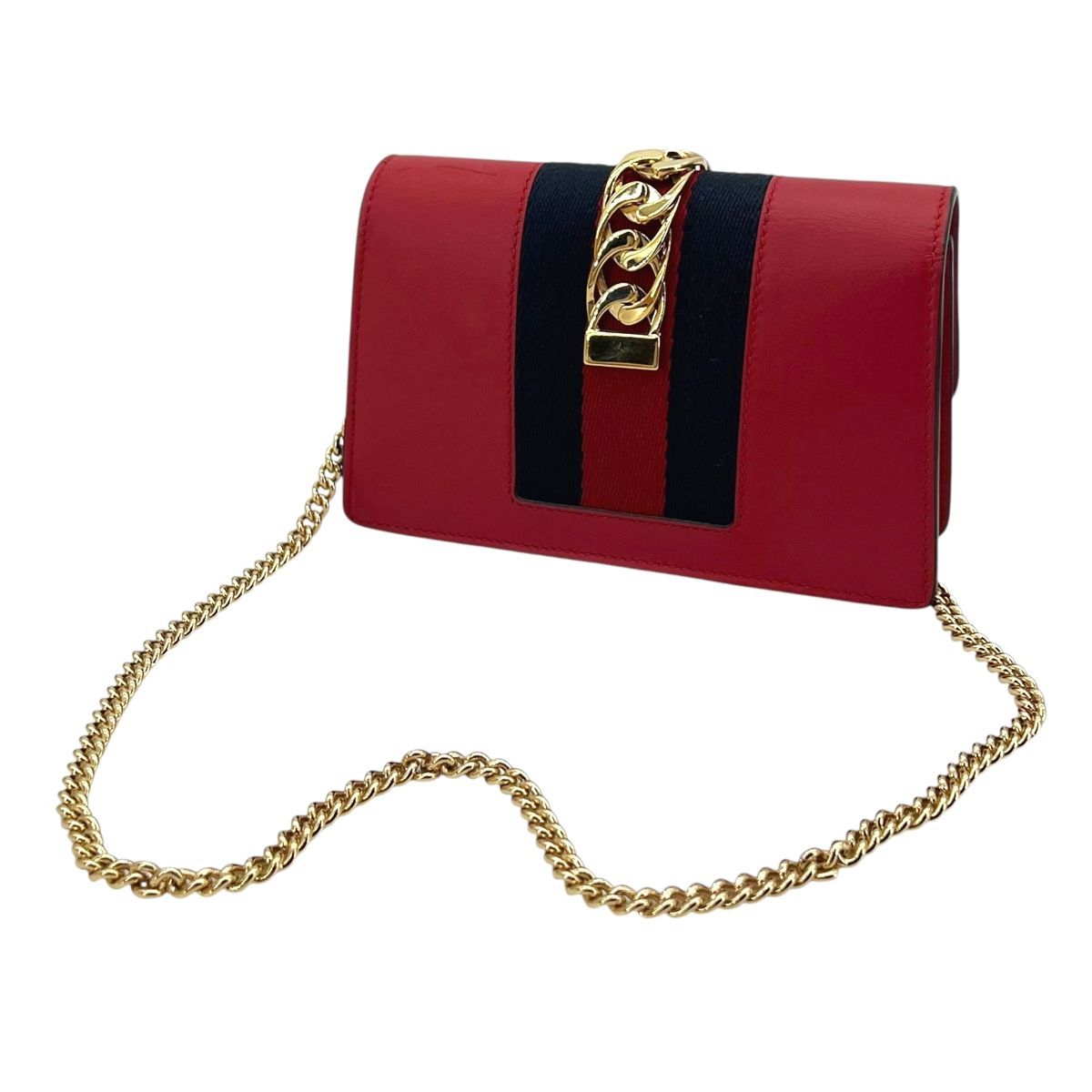 中古】 GUCCI グッチ シルヴィ スーパーミニチェーンバッグ キーフック