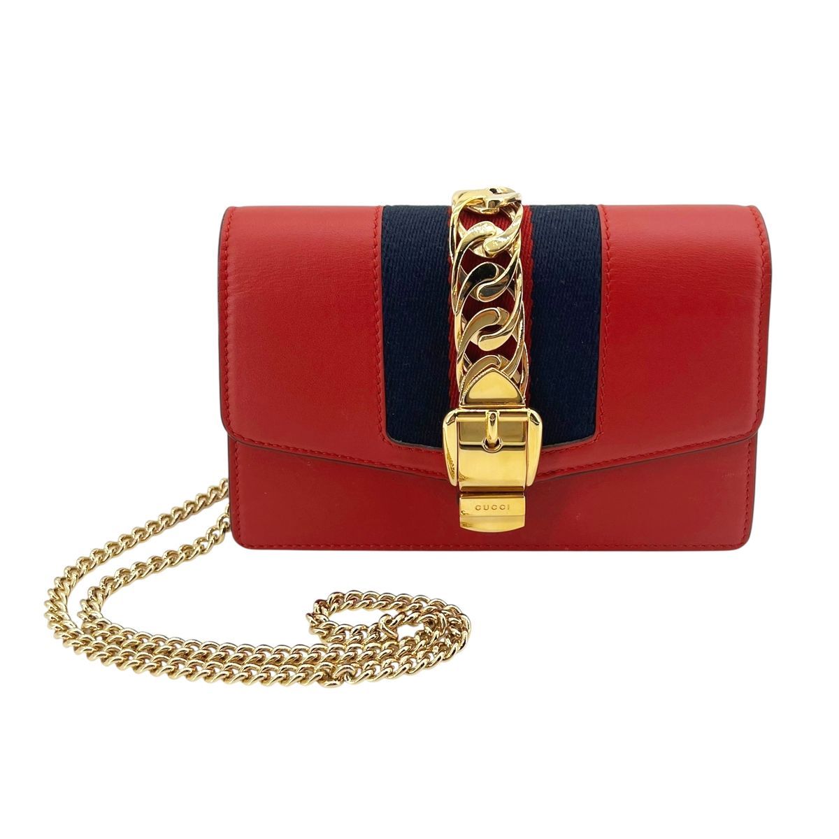 中古】 GUCCI グッチ シルヴィ スーパーミニチェーンバッグ キーフック 