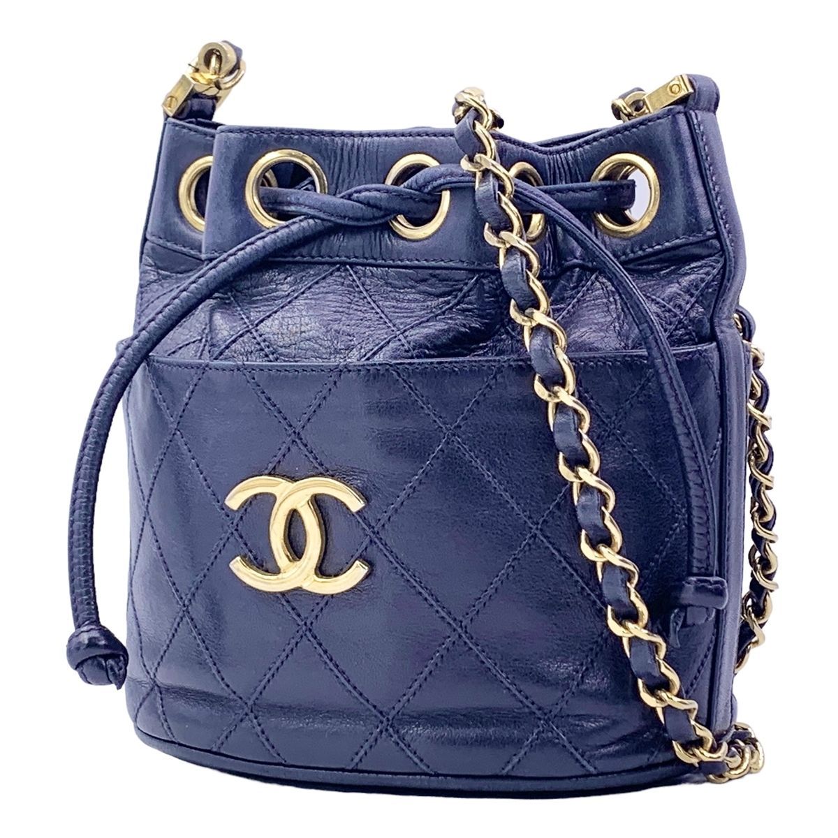 中古】 CHANEL シャネル チェーンショルダー ビコローレ ココマーク 